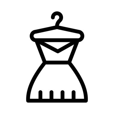 Klasik giysi vektörü ince çizgi simgesi 