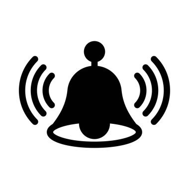 Alarm çanı vektör düz simgesi 