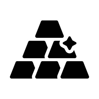 altın çubuk vektör düz simge 