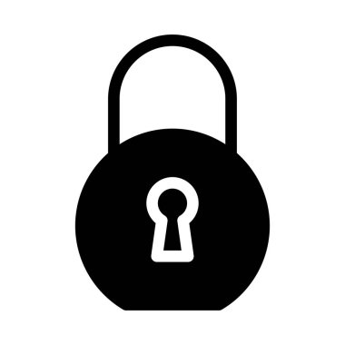 şifreleme işareti vektör düz simgesi 