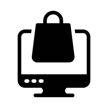 çevrimiçi satın alınan vektör glyph düz simgesi 