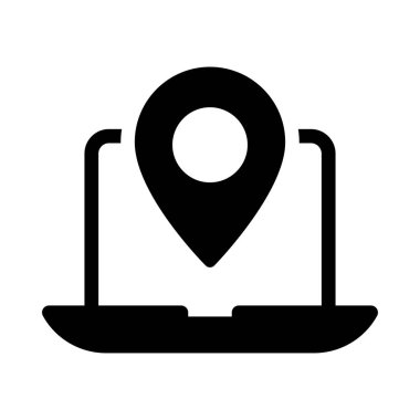 çevrimiçi harita vektör düz simgesi 