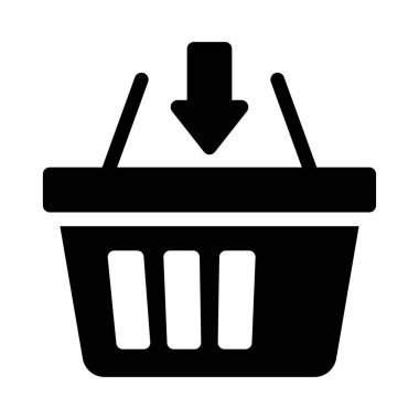 çevrimiçi indirme vektörü düz simgesi 