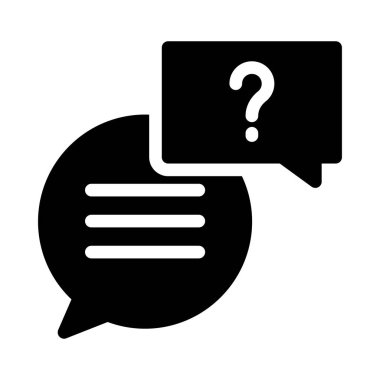 sohbet kabarcığı vektör düz simgesi 