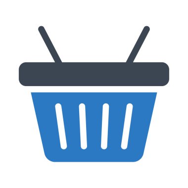 Sepet vektörü renk simgesi 