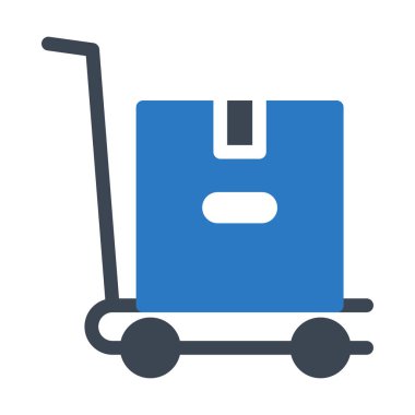 kargo tramvayı vektör renk simgesi 