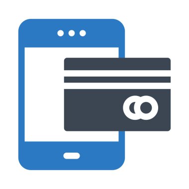 çevrimiçi bankacılık vektörü renk simgesi 