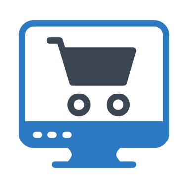 çevrimiçi alışveriş vektörü renk simgesi 