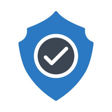 Antivirüs koruma vektörü renk simgesi 