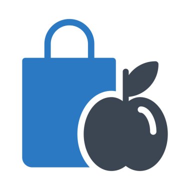 alışveriş poşeti vektör renk simgesi 