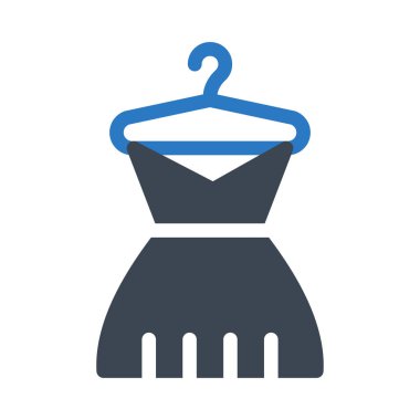 kadın elbise vektör renk simgesi 