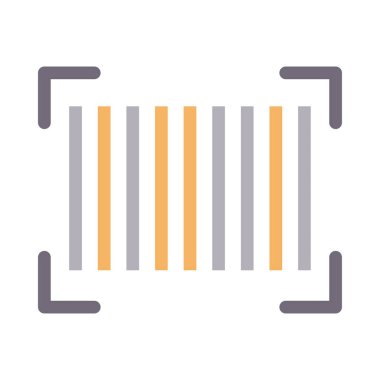 barkod vektör renk çizgisi simgesi 