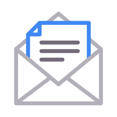 Gelen kutusu işareti vektör renk çizgisi simgesi 