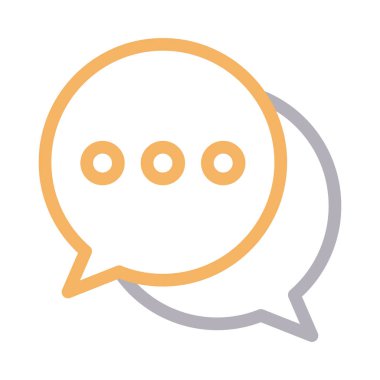 konuşma vektörü renk çizgisi simgesi 