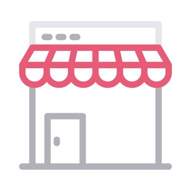 alışveriş vektörü renk çizgisi simgesi 