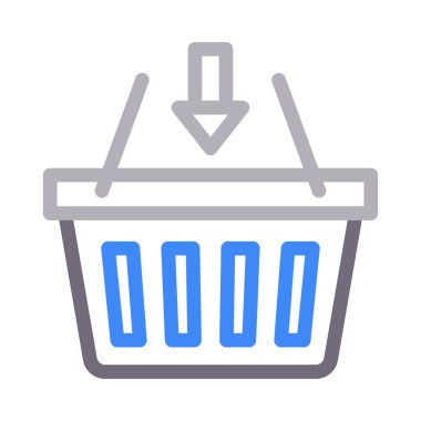 basket  vector colour line icon 