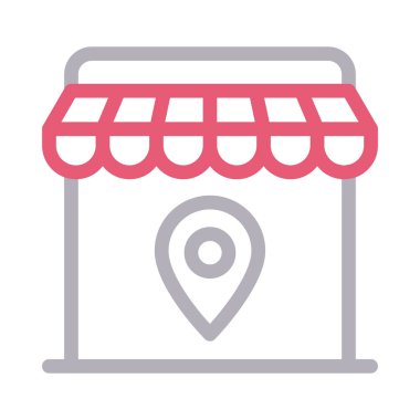 konum tasarımı vektör renk çizgisi simgesi 