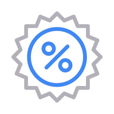 indirimli vektör renk çizgisi simgesi 