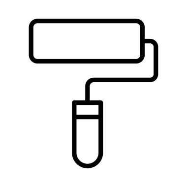 boya fırçası vektörü ince çizgi simgesi