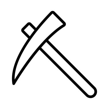 kazı aracı vektörü ince çizgi simgesi