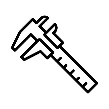 uzunluk vektörü ince çizgi simgesi