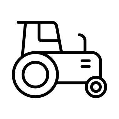 tarım makinesi vektörü ince çizgi simgesi