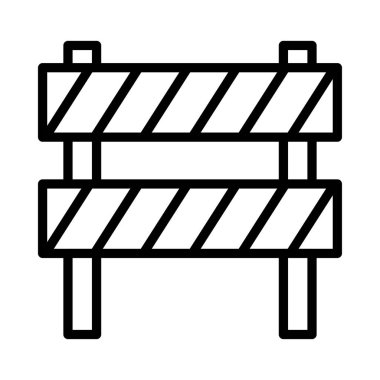 tehlike blok vektörü ince çizgi simgesi