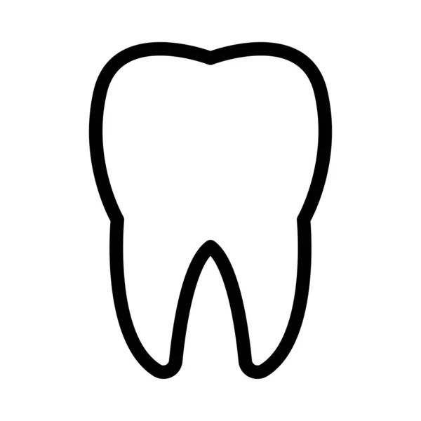 Clean Dental Vector Thin Line Symbol — Stockvektor