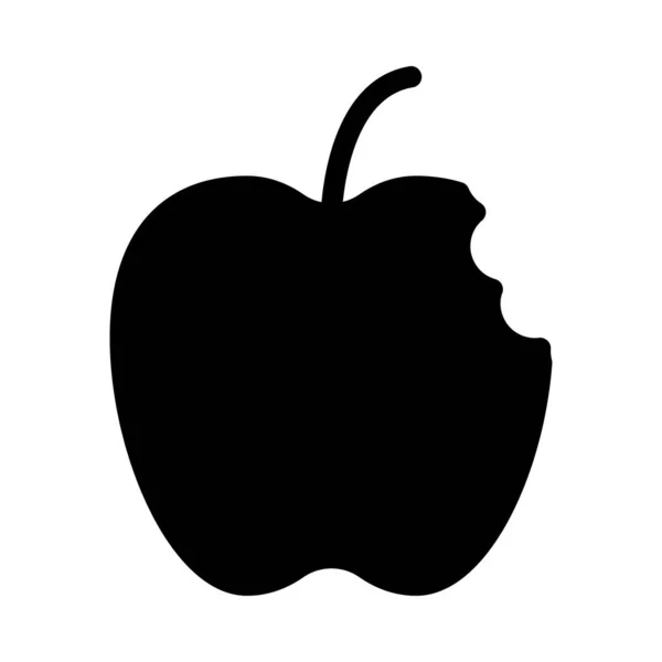 Eat Fruit Glyph Vector Flat Icon — Stock Vector
