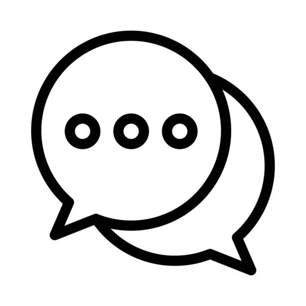 Conversation Bubble Vector Thin Line Icon — Stock Vector