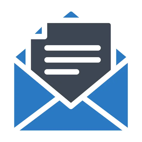 Inbox Message Vector Colour Glyph Icon — Stock Vector