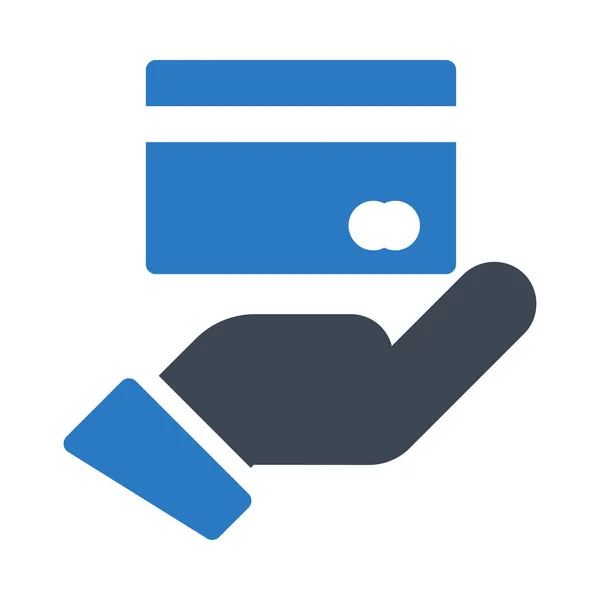 Credit Card Vector Colour Glyph Icon — Stock Vector