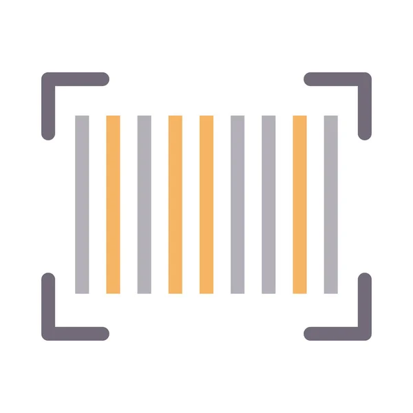 Bar Code Vector Color Line Icon — 스톡 벡터