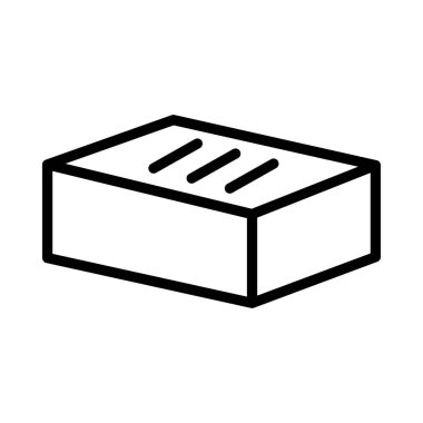 ev tuğlası vektörü ince çizgi simgesi