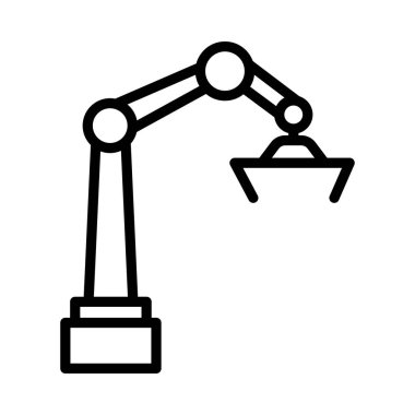 lifter kanca vektör ince çizgi simgesi