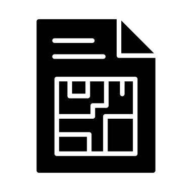 proje planı vektör düz simgesi