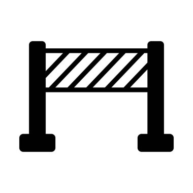 otoyol bariyeri vektör düz simgesi