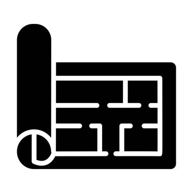 siyah harita vektör düz simge 