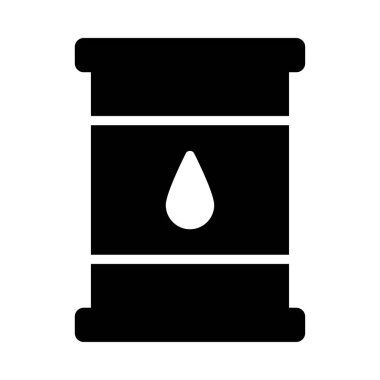 fosil davul vektörü glyph düz simgesi 