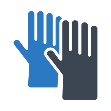 Eldiven vektör kabartma rengi  