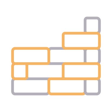 dikdörtgen tuğla vektör renk simgesi 