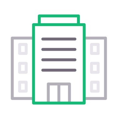 şehir oteli vektör renk simgesi  