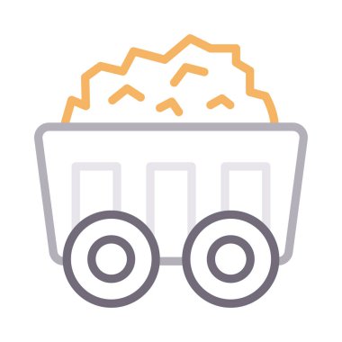 Kömür taşıyıcı vektör renk simgesi 