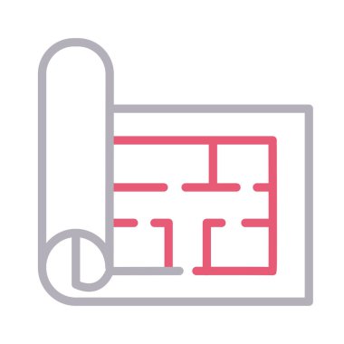 proje haritası vektör renk simgesi 