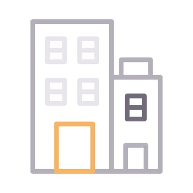 şehir apartman dairesi renk simgesi 