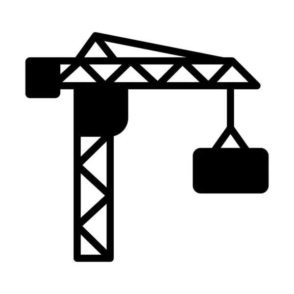 Значок Векторного Знака Кранового Лифта — стоковый вектор