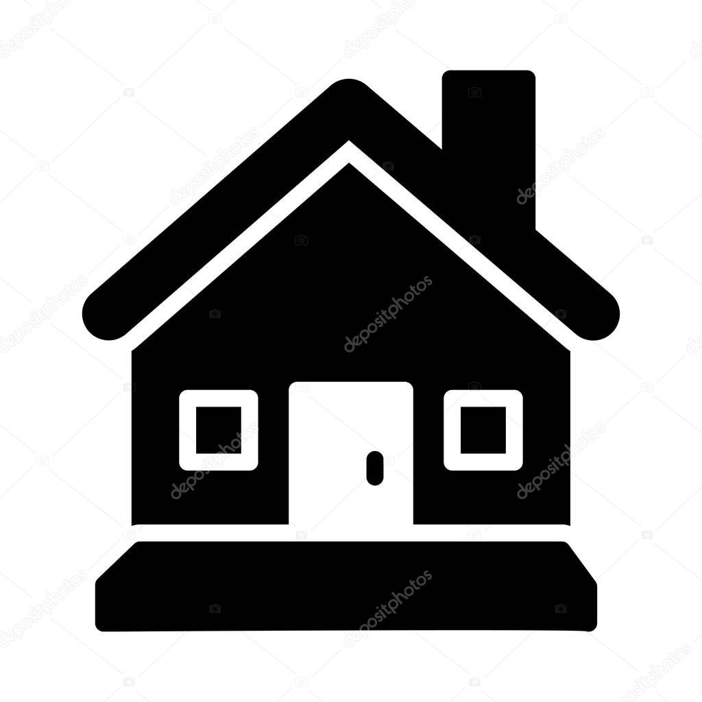 black home vector glyph  flat icon