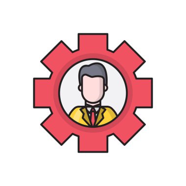 vektör düz renk simgesini ayarla