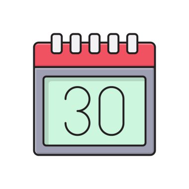 tarih vektörü düz renk simgesi