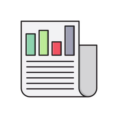 grafik vektörü düz renk simgesi